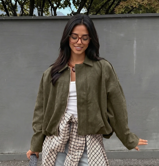 Giacca casual scamosciata